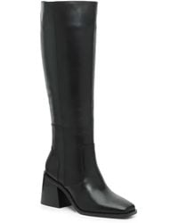 Vince Camuto - Seshon Boot Leather Knee High Block Heel Hawk1923 - Lyst