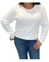 Bobi - Boxy Raglan Waffle Long Sleeve Tee - Lyst