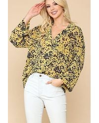 TRUEDAMES - Animal Print Button Down Lapel Collar Shirt With Chest Pocket - Lyst