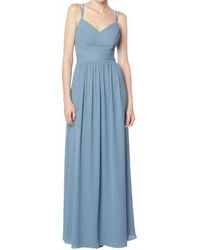 Bill Levkoff - Chiffon V-Neck Gown - Lyst