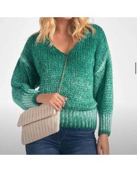 Elan - V Neck Chunky Sweater - Lyst