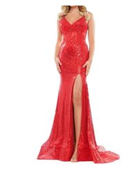 Colors Dress - Sequin Embroidered Mesh Evening Gown - Lyst