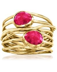 Ross-Simons - Ruby Multi-Row Ring - Lyst