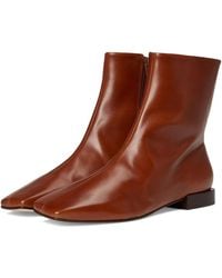Bernardo - Belfast Boots Cognac Leather Square Toe Ankle Bootie Zogg3274 - Lyst