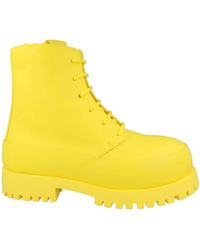 Ferragamo - Fede Leather Combat Boots - Lyst
