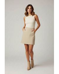 She + Sky - Faux Leather Mini Skirt - Lyst