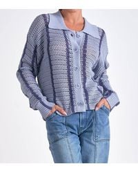 Elan - Sweater V Neck Button Down - Lyst