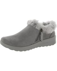 Bzees - Genuine Faux Shearling Padded Insole Booties - Lyst