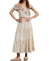 Buttermelon - Abey Leaf Print One-Shoulder Cropped Top & Maxi Skirt - Lyst
