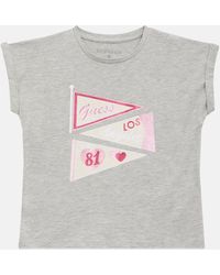 Guess - Chris Heather Banner Tee (7-14) - Lyst