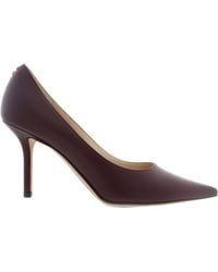 Jimmy Choo - Love 85 Burgundy Pump Heels, Brand Size 34.5 Us Size 4.5 - Lyst