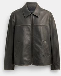 COACH - Loved Leather Jacket - Lyst