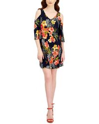 Connected Apparel - Petites Cocktail Midi Fit & Flare Dress - Lyst