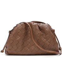 Tiffany & Fred - Full Grain Woven Leather Pouch/ Shoulder/ Clutch Bag - Lyst
