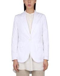Aspesi - V-Neck Jacket With Tailored Silhouette - Lyst