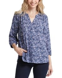 NYDJ - Pintuck Blouse - Lyst