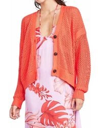 Self Contrast - Maggie Fishnet Cardigan - Lyst