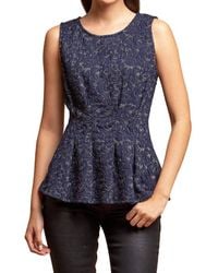 Eva Franco - Metallic Peplum Top - Lyst