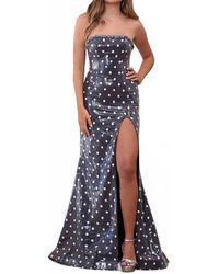 Ava Presley - Strapless Sequin Polka Dot Mermaid Gown - Lyst
