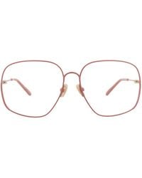 Chloé - Square-Frame Metal Optical Frames - Lyst