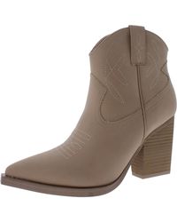 MIA - Sawyer Faux Leather Casual Ankle Boots - Lyst