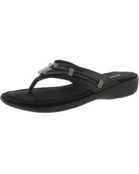 Minnetonka - Leather T-strap Slide Sandals - Lyst