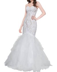 Colors Dress - Embellished Strapless Mermaid Gown - Lyst