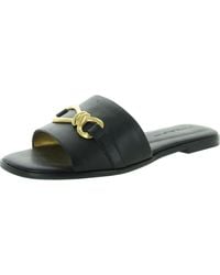 Donna Karan - Embellished Manmade Slide Sandals - Lyst