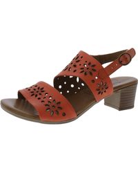 Spring Step - Mandalay Leather Open Toe Block Heel - Lyst