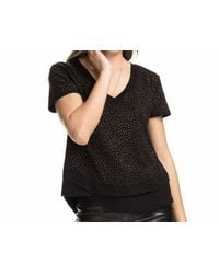 Chrldr - All Over Studs- Mock Layer V-Neck T-Shirt - Lyst