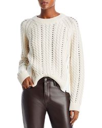 10 Crosby Derek Lam - Cable Knit Lace Up Crewneck Sweater - Lyst