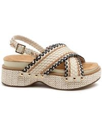 Kelsi Dagger Brooklyn - Pace Platform Raffia Sandals - Lyst
