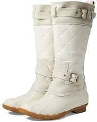 Sperry Top-Sider - Saltwater Sts87775 Ivory Waterproof Tall Duck Boots Rhs7057 - Lyst