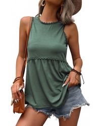 Shewin - Lace Tank Top - Lyst