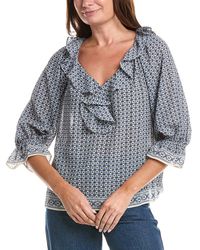 Max Studio - Sleeve Ruffle Front Blouse - Lyst