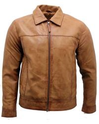 Infinity Leather - Retro Classic Nappa Leather Biker Jacket - Lyst