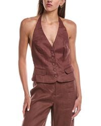 Bardot - Domenica Halter Linen Vest - Lyst