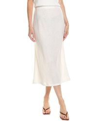 Enza Costa - Bias Linen Midi Skirt - Lyst