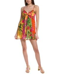 FARM Rio - Mixed Romantic Garden Mini Dress - Lyst