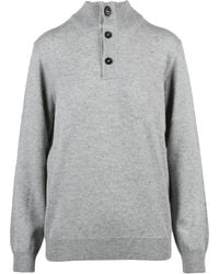 Kangra - Light Button Wool-Blend High Neck Sweater - Lyst