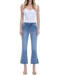 Flying Monkey - High Rise Trouser Slit Hem Kick Flare Jeans - Lyst