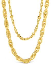 Sterling Forever - Raya Layered Chain Necklace - Lyst
