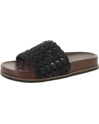 Rag & Bone - Bailey Leather Cut-out Slide Sandals - Lyst