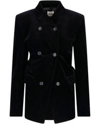 KHAITE - Double-Breasted Tailored Blazer - Lyst
