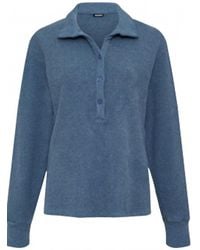 Monrow - Brushed Thermal Henley Long Sleeve Tee - Lyst