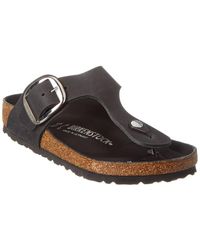 Birkenstock - Gizeh Big Buckle Oiled Leather Sandal - Lyst