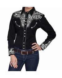 Scully - Western Embroidered Snap Shirt - Lyst