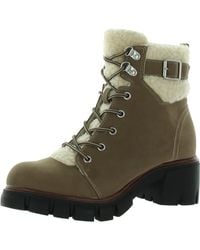 MIA - Coen Faux Suede lugged Sole Combat & Lace-up Boots - Lyst