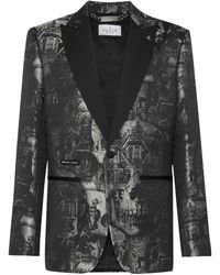 Philipp Plein - Jacquard Blazer Lord Fit Skull - Lyst