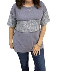 Bibi - Animal Print Short Sleeve Top - Lyst